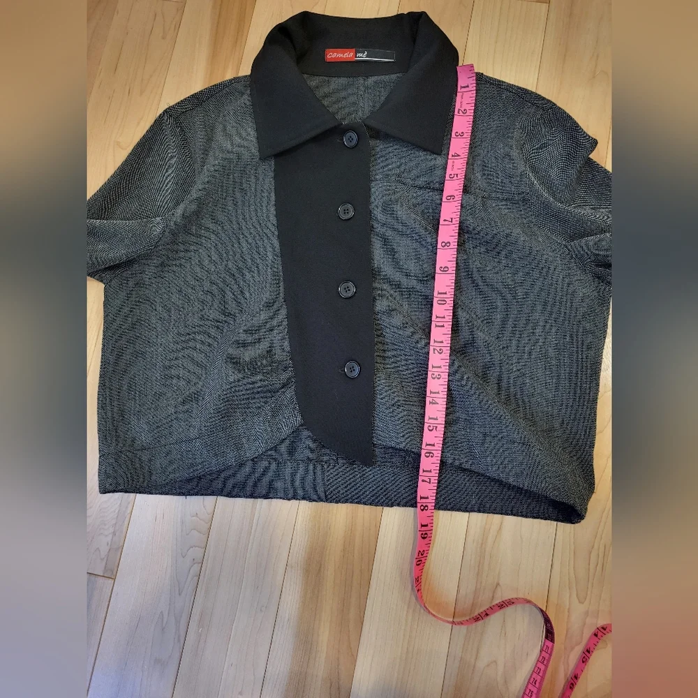 EUC Camela Mè Gray and Black Jacket - Picture 12 of 16